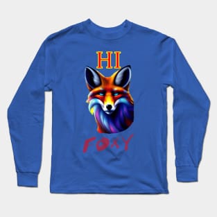 HI FOXY HAMD WRITTEN Long Sleeve T-Shirt